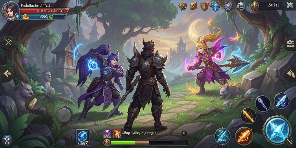 Screenshot utama menampilkan pertarungan sengit di 55RP.