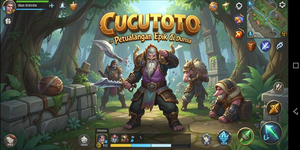 Tampilan gameplay menarik dari <strong>CUCUTOTO</strong> yang menampilkan pertarungan strategis.