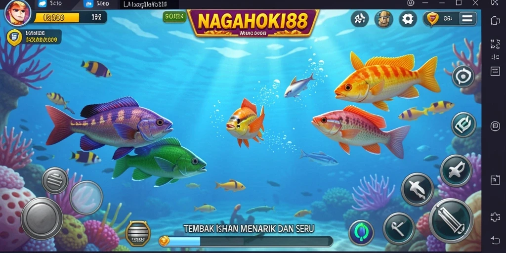 Gameplay seru NAGAHOKI88 dengan berbagai ikan untuk ditangkap.